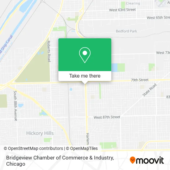 Bridgeview Chamber of Commerce & Industry map