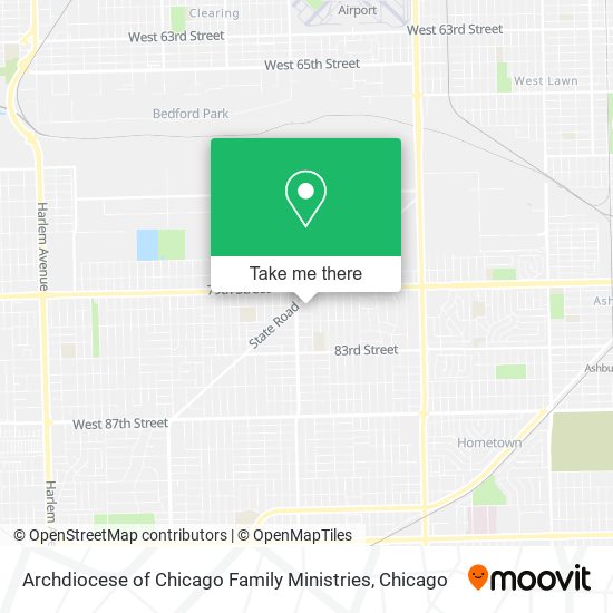 Archdiocese of Chicago Family Ministries map