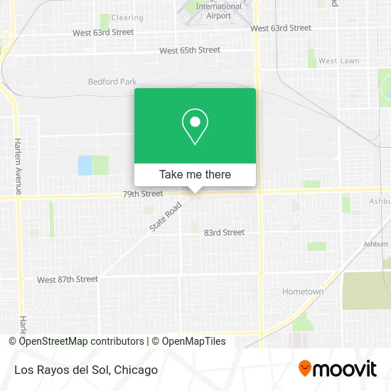 Los Rayos del Sol map