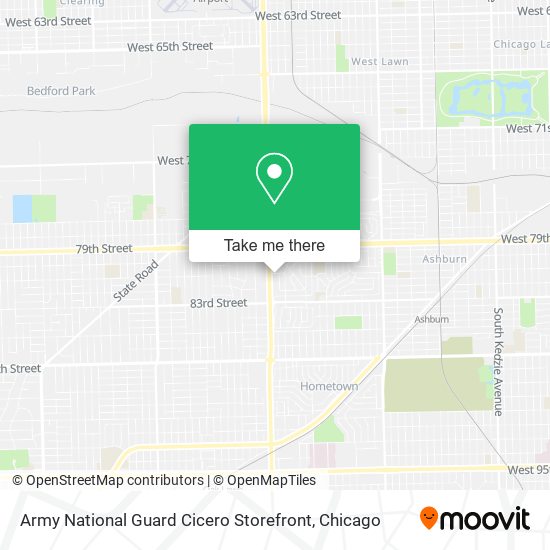 Army National Guard Cicero Storefront map