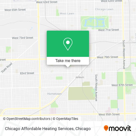 Chicago Affordable Heating Services map