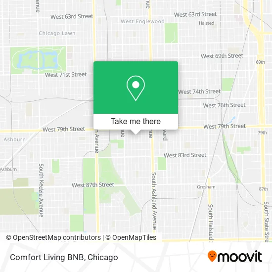 Comfort Living BNB map