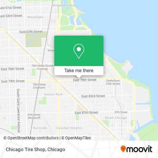 Chicago Tire Shop map