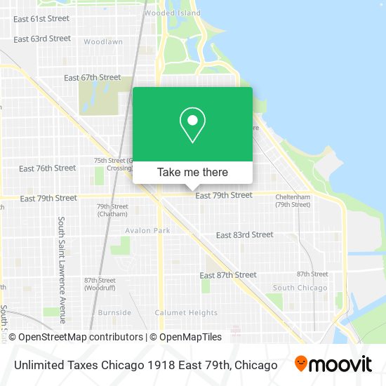 Unlimited Taxes Chicago 1918 East 79th map