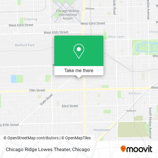 Mapa de Chicago Ridge Lowes Theater