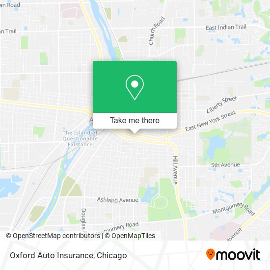 Oxford Auto Insurance map