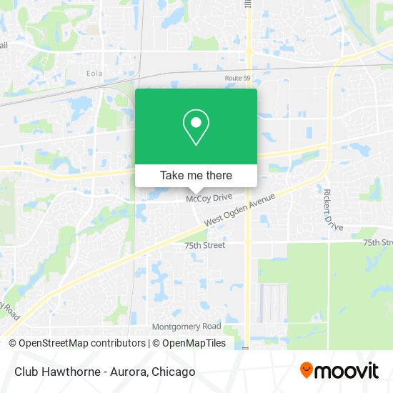 Club Hawthorne - Aurora map