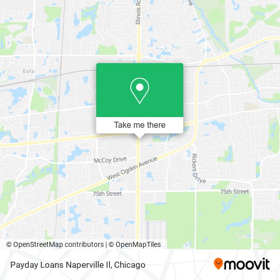 Payday Loans Naperville Il map