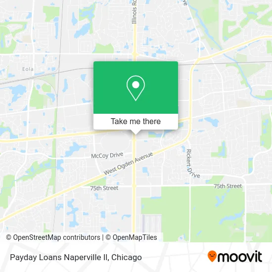 Payday Loans Naperville Il map