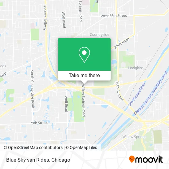 Blue Sky van Rides map