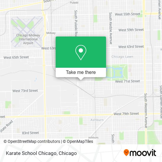 Karate School Chicago map