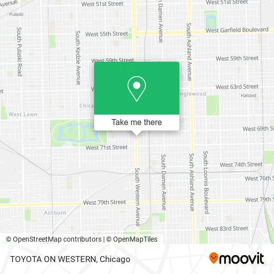TOYOTA ON WESTERN map