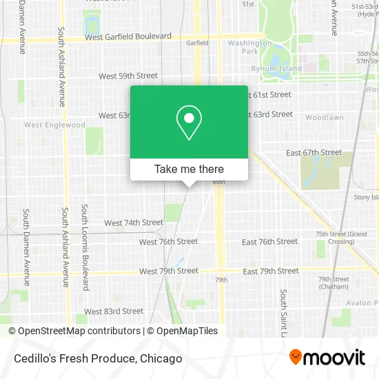 Cedillo's Fresh Produce map