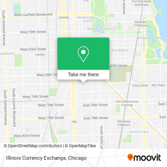 Mapa de Illinois Currency Exchange