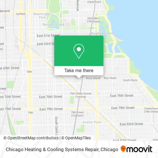Chicago Heating & Cooling Systems Repair map