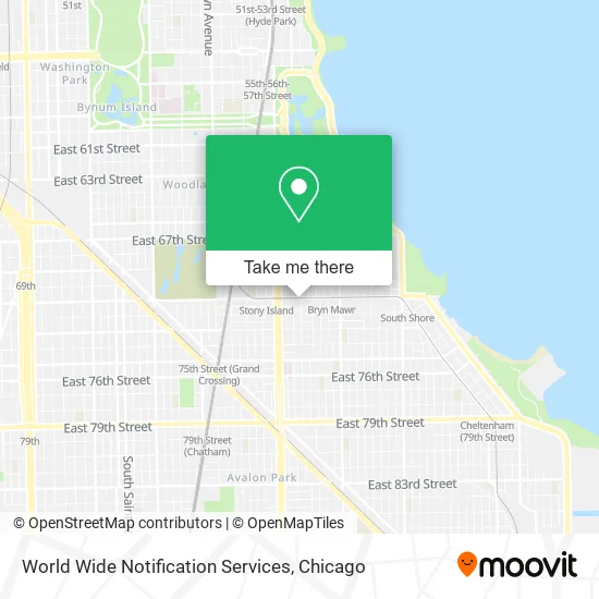 World Wide Notification Services map