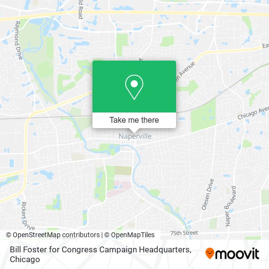 Bill Foster for Congress Campaign Headquarters map