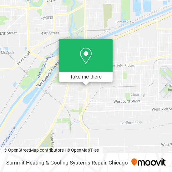 Summit Heating & Cooling Systems Repair map