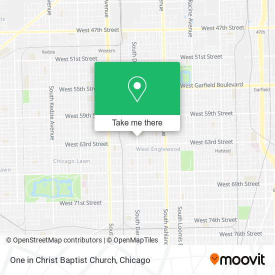 One in Christ Baptist Church map