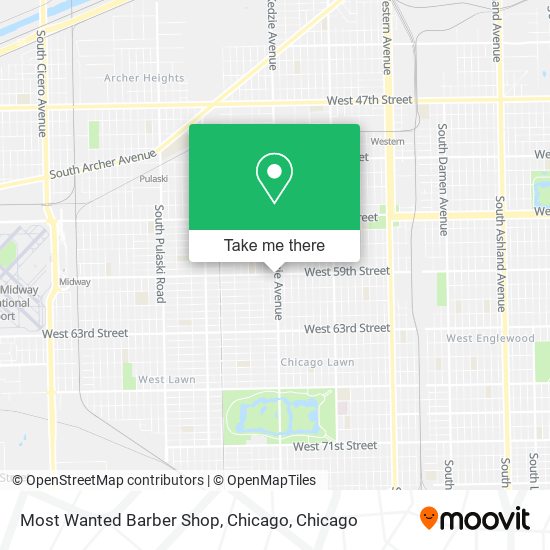 Most Wanted Barber Shop, Chicago map