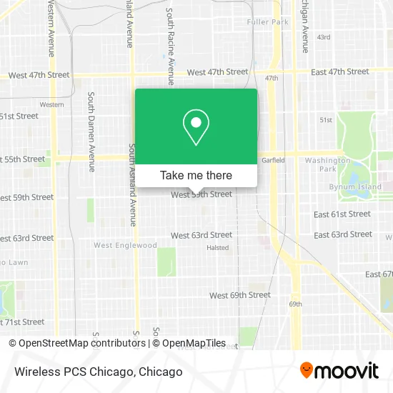 Wireless PCS Chicago map