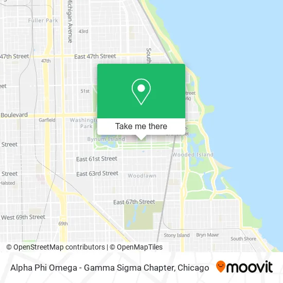Mapa de Alpha Phi Omega - Gamma Sigma Chapter