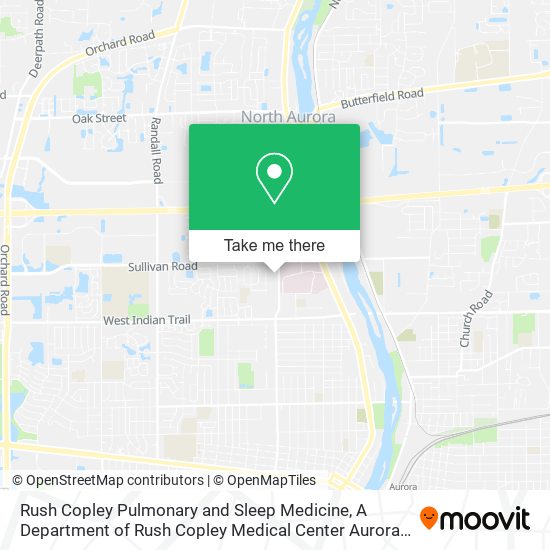 Mapa de Rush Copley Pulmonary and Sleep Medicine, A Department of Rush Copley Medical Center Aurora Highlan