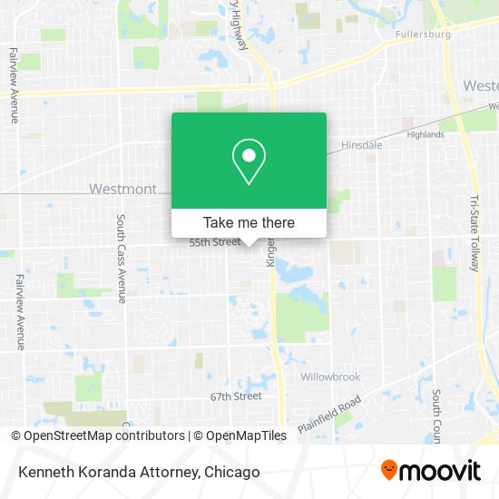 Kenneth Koranda Attorney map