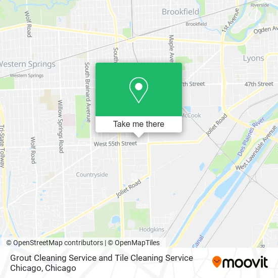Grout Cleaning Service and Tile Cleaning Service Chicago map