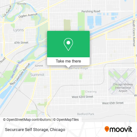 Mapa de Securcare Self Storage