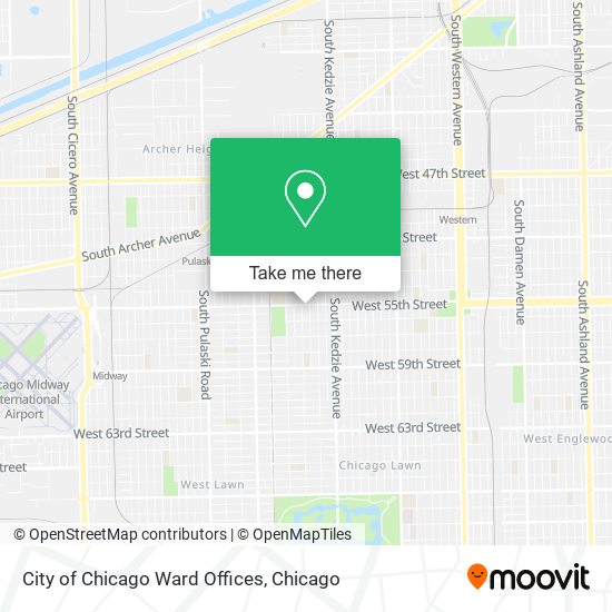 Mapa de City of Chicago Ward Offices