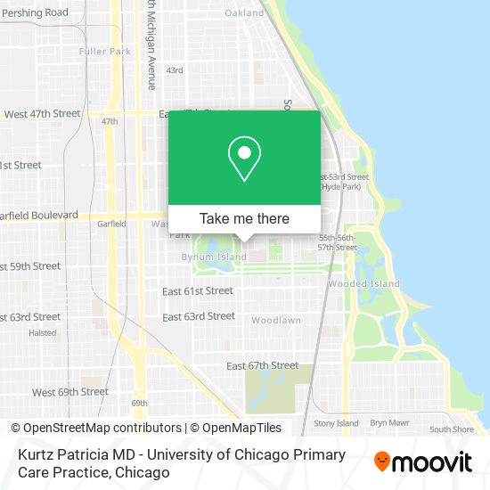 Kurtz Patricia MD - University of Chicago Primary Care Practice map