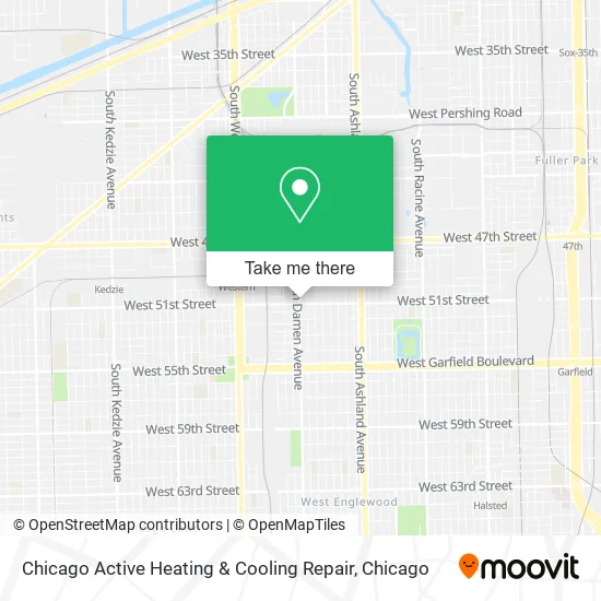 Chicago Active Heating & Cooling Repair map