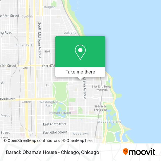 Barack Obama's House - Chicago map