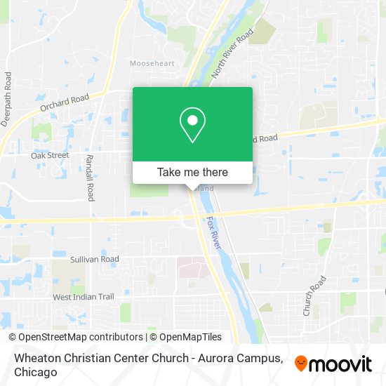 Mapa de Wheaton Christian Center Church - Aurora Campus