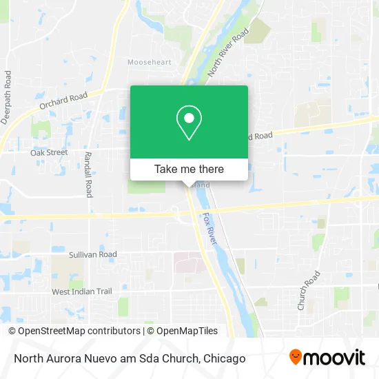 Mapa de North Aurora Nuevo am Sda Church
