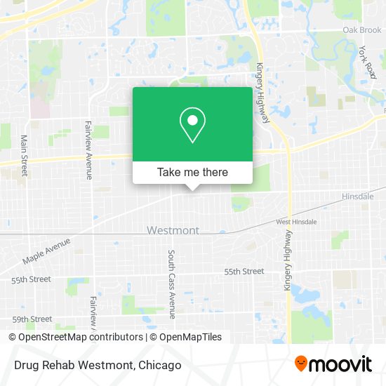 Drug Rehab Westmont map