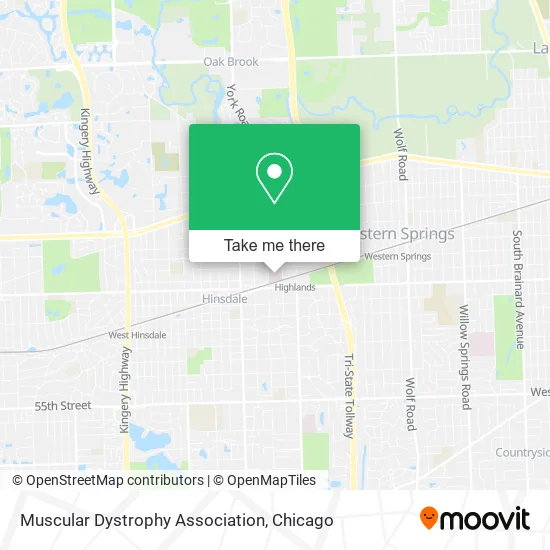 Muscular Dystrophy Association map