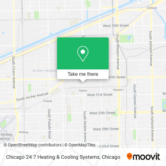 Chicago 24 7 Heating & Cooling Systems map