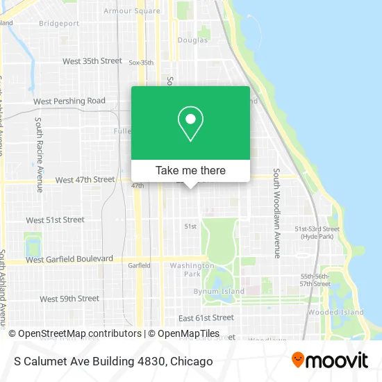 S Calumet Ave Building 4830 map