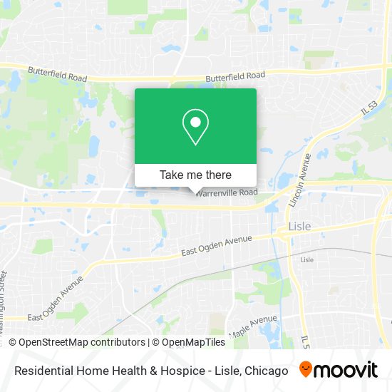 Residential Home Health & Hospice - Lisle map