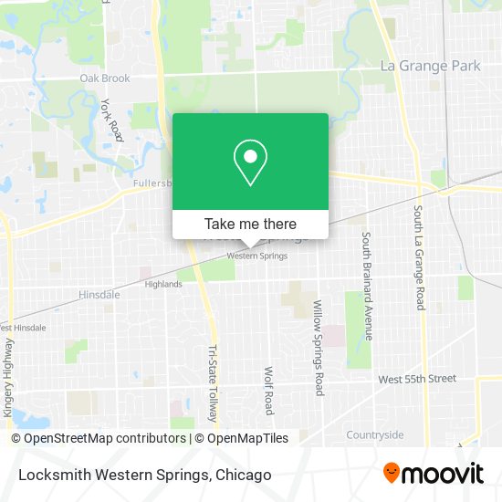 Locksmith Western Springs map