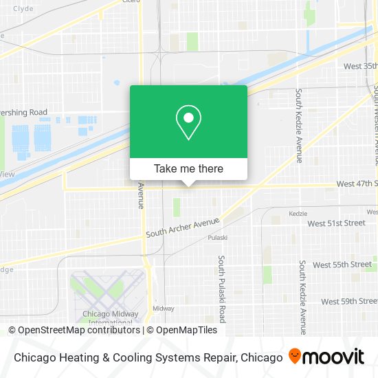 Mapa de Chicago Heating & Cooling Systems Repair