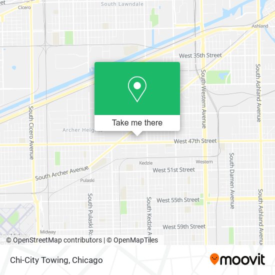 Chi-City Towing map