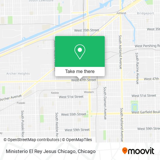 Ministerio El Rey Jesus Chicago map