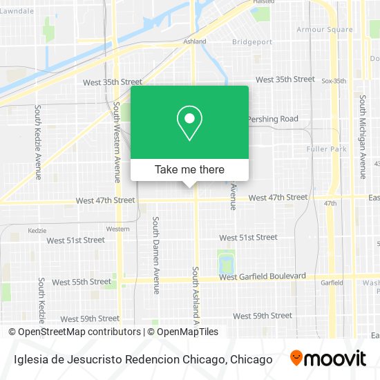 Iglesia de Jesucristo Redencion Chicago map