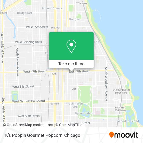 K's Poppin Gourmet Popcorn map