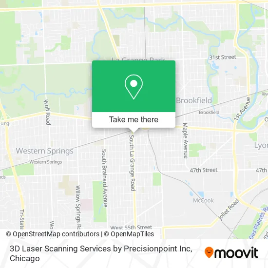 Mapa de 3D Laser Scanning Services by Precisionpoint Inc