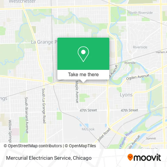 Mercurial Electrician Service map