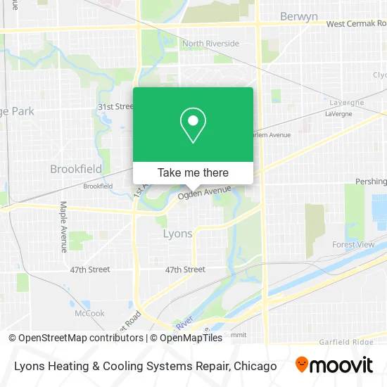 Lyons Heating & Cooling Systems Repair map